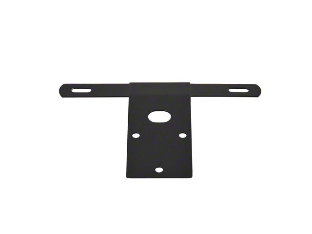 License Plate Bracket; Black Powder Coated Stainless Steel (76-86 Jeep CJ5 & CJ7)