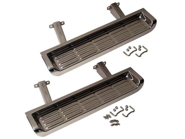 Side Step; Polished Stainless Steel; Pair (01-06 Jeep Wrangler TJ)