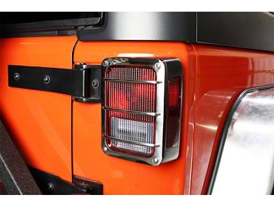 Tail Light Guards; Polished (07-18 Jeep Wrangler JK)