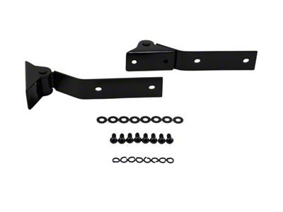 Tailgate Hinge; Black Powder Coated Stainless Steel; Pair (87-95 Jeep Wrangler YJ)