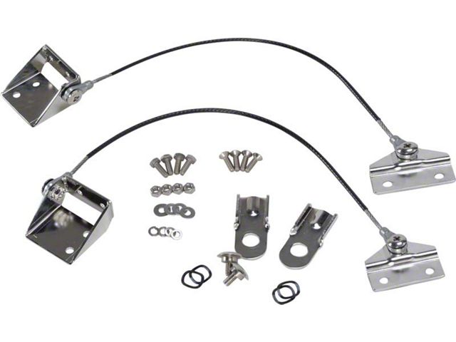 Tailgate Pivot Latch Assembly; Polished Stainless Steel (76-86 Jeep CJ5 & CJ7)