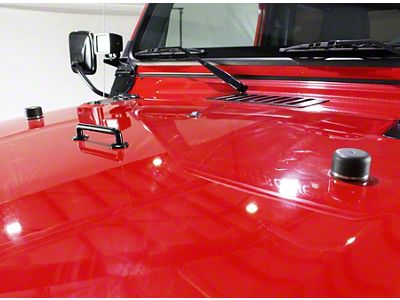 Windshield Tie Down Kit; Gloss Black (97-18 Jeep Wrangler TJ & JK)