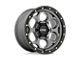 KMC Dirty Harry Satin Gray with Black Lip 6-Lug Wheel; 17x8.5; 0mm Offset (03-09 4Runner)