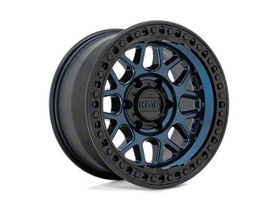 KMC GRS Midnight Blue with Gloss Black Lip 6-Lug Wheel; 17x8.5; 0mm Offset (03-09 4Runner)