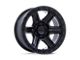 KMC Outrun Matte Black with Gloss Black Lip 6-Lug Wheel; 17x8.5; -10mm Offset (03-09 4Runner)