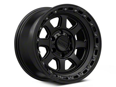 KMC Chase Satin Black with Gloss Black Lip 6-Lug Wheel; 17x9; 0mm Offset (03-09 4Runner)