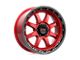 KMC Chase Candy Red with Black Lip 6-Lug Wheel; 20x9; 18mm Offset (04-15 Titan)