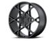 KMC Crosshair Satin Black 6-Lug Wheel; 24x9.5; 15mm Offset (04-15 Titan)