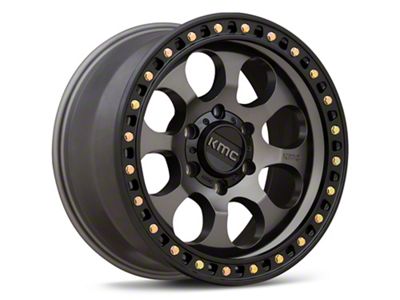 KMC Riot SBL Anthracite with Satin Black Lip 6-Lug Wheel; 18x9; 18mm Offset (04-15 Titan)