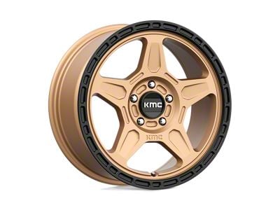 KMC Alpine Matte Bronze with Black Lip 5-Lug Wheel; 17x8; 38mm Offset (05-15 Tacoma)