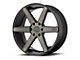 KMC District Matte Black Dark Tint 6-Lug Wheel; 20x8.5; 15mm Offset (05-15 Tacoma)