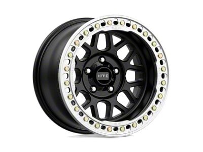 KMC Grenade Crawl Beadlock Satin Black 6-Lug Wheel; 17x8.5; 0mm Offset (05-15 Tacoma)