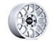 KMC Hatchet Gloss Silver with Machined Face 6-Lug Wheel; 17x8.5; -10mm Offset (05-15 Tacoma)