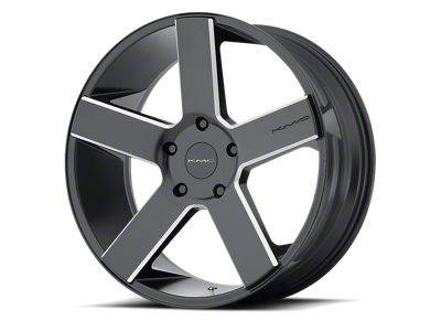 KMC MC 5 Satin Black Black with Milled Spokes 6-Lug Wheel; 22x9; 30mm Offset (05-15 Tacoma)