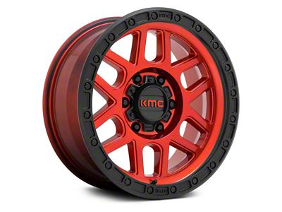 KMC Mesa Candy Red with Black Lip 6-Lug Wheel; 18x9; 18mm Offset (05-15 Tacoma)