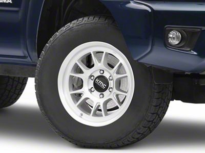 KMC Range Gloss Silver with Machined Face 6-Lug Wheel; 17x8.5; -10mm Offset (05-15 Tacoma)