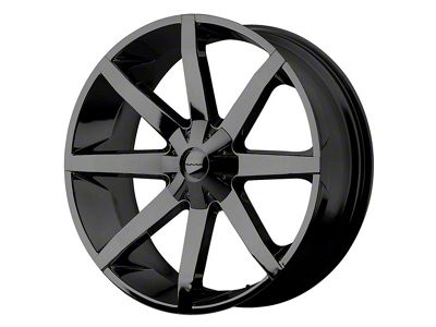 KMC Slide Gloss Black 6-Lug Wheel; 24x9.5; 25mm Offset (05-15 Tacoma)