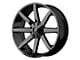 KMC Slide Gloss Black 6-Lug Wheel; 24x9.5; 25mm Offset (05-15 Tacoma)