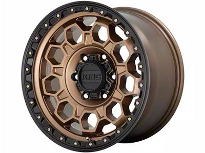 KMC Trek Matte Bronze with Black Lip 6-Lug Wheel; 17x9; 0mm Offset (05-15 Tacoma)