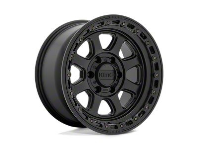 KMC Chase Satin Black with Gloss Black Lip 5-Lug Wheel; 18x9; 18mm Offset (07-13 Tundra)