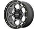 KMC Dirty Harry Satin Gray with Black Lip 6-Lug Wheel; 20x9; 0mm Offset (10-24 4Runner)