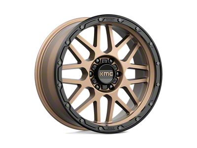 KMC Grenade Off-Road Matte Bronze with Matte Black Lip 6-Lug Wheel; 17x8.5; 0mm Offset (10-24 4Runner)