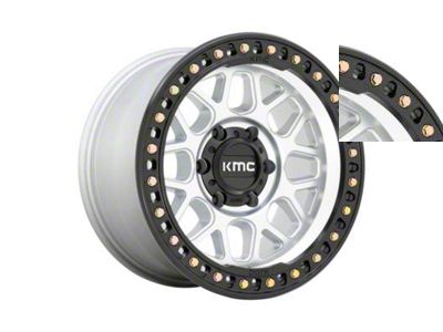 KMC GRS Machined with Satin Black Lip 6-Lug Wheel; 18x9; -12mm Offset (10-24 4Runner)