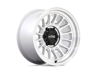 KMC Impact Ol Silver Machined 6-Lug Wheel; 17x9; -12mm Offset (10-24 4Runner)