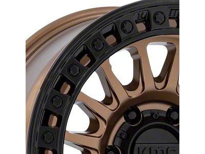 KMC IMS Matte Bronze with Gloss Black Lip 6-Lug Wheel; 17x8.5; -10mm Offset (10-24 4Runner)