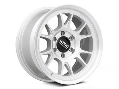 KMC Range Gloss Silver with Machined Face 6-Lug Wheel; 17x8.5; 0mm Offset (10-24 4Runner)