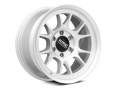 KMC Range Gloss Silver with Machined Face 6-Lug Wheel; 17x8.5; -10mm Offset (10-24 4Runner)