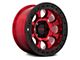 KMC Riot Beadlock Candy Red with Black Ring 6-Lug Wheel; 17x9; -12mm Offset (10-24 4Runner)