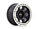 KMC Riot Beadlock Satin Black with Machined Ring 6-Lug Wheel; 17x8.5; 0mm Offset (10-24 4Runner)