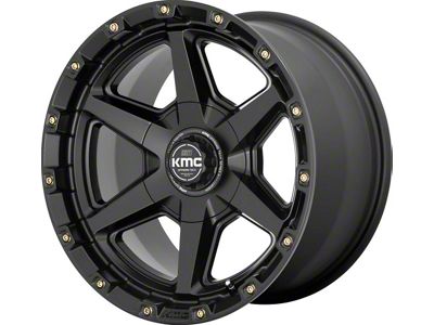 KMC Signal Satin Black 6-Lug Wheel; 17x9; 0mm Offset (10-24 4Runner)