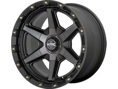 KMC Signal Satin Black with Gray Tint 6-Lug Wheel; 17x9; 0mm Offset (10-24 4Runner)