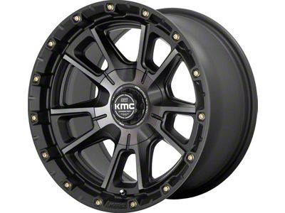 KMC Sync Satin Black with Gray Tint 6-Lug Wheel; 17x9; 0mm Offset (10-24 4Runner)