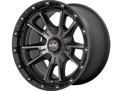 KMC Sync Satin Black with Gray Tint 6-Lug Wheel; 17x9; 18mm Offset (10-24 4Runner)