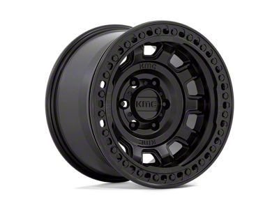 KMC Tank Beadlock Satin Black 6-Lug Wheel; 17x9; -15mm Offset (10-24 4Runner)