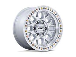 KMC GRS Gloss Silver with Machined Face 6-Lug Wheel; 17x9; 0mm Offset (16-23 Tacoma)