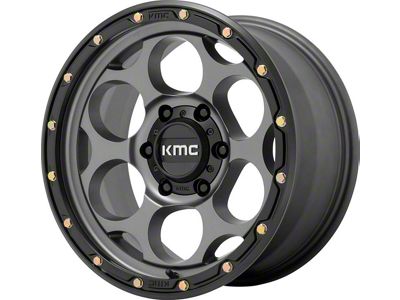 KMC Dirty Harry Satin Gray with Black Lip 6-Lug Wheel; 20x9; 0mm Offset (2024 Tacoma)
