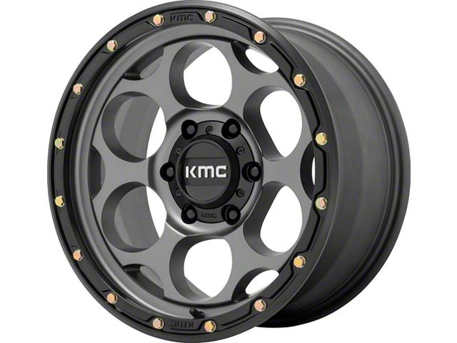 KMC Dirty Harry Satin Gray with Black Lip 6-Lug Wheel; 20x9; 0mm Offset (2024 Tacoma)