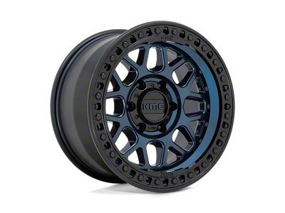 KMC GRS Midnight Blue with Gloss Black Lip 6-Lug Wheel; 17x9; 18mm Offset (2024 Tacoma)