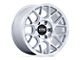 KMC Hatchet Gloss Silver with Machined Face 6-Lug Wheel; 17x8.5; 25mm Offset (2024 Tacoma)