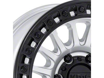 KMC IMS Machined with Matte Black Lip 6-Lug Wheel; 17x8.5; -10mm Offset (2024 Tacoma)