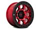 KMC Riot Beadlock Candy Red with Black Ring 6-Lug Wheel; 17x9; -38mm Offset (2024 Tacoma)