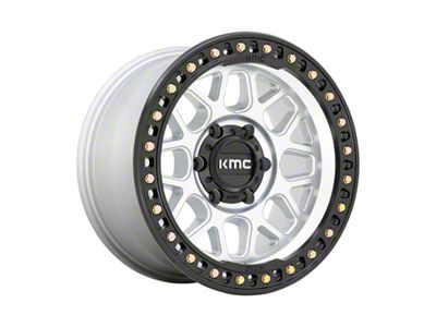 KMC GRS Machined with Satin Black Lip 6-Lug Wheel; 20x9; 0mm Offset (03-09 4Runner)