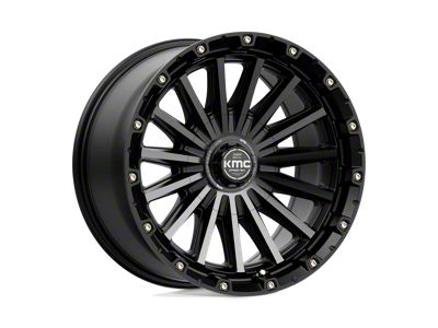 KMC Signal Satin Black with Gray Tint 6-Lug Wheel; 17x9; -12mm Offset (10-24 4Runner)