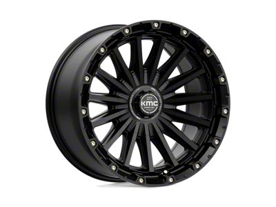 KMC Signal Satin Black 6-Lug Wheel; 17x9; -12mm Offset (10-24 4Runner)