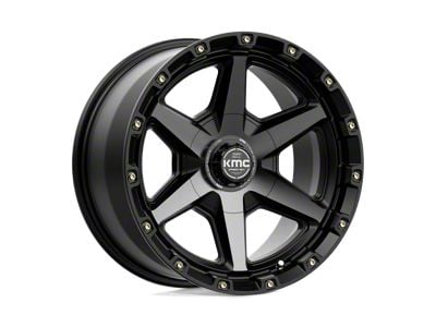 KMC Tempo Satin Black with Gray Tint 6-Lug Wheel; 17x9; -12mm Offset (10-24 4Runner)