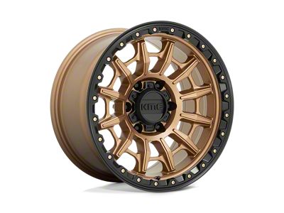 KMC Carnage Matte Bronze with Black Lip 6-Lug Wheel; 16x8; 0mm Offset (21-24 Bronco, Excluding Raptor)